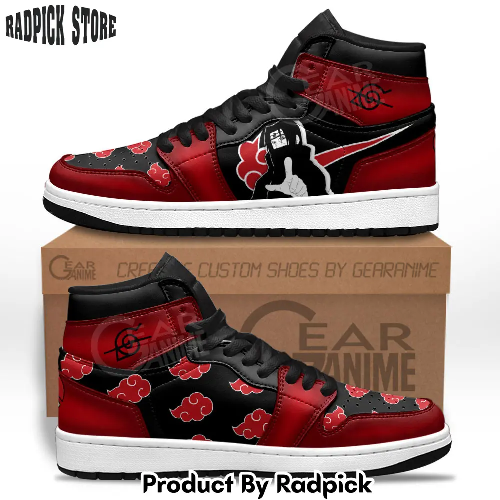 Itachi uchiha air jordan high top sneakers anime akatsuki mv08  rp0252189